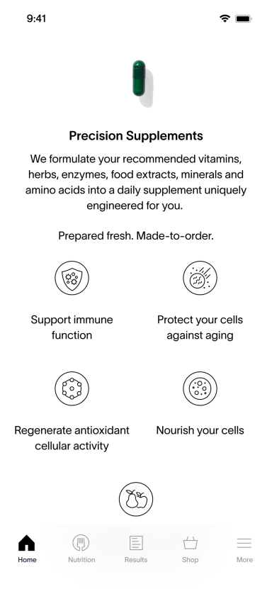 App Screen - Precision Supplements