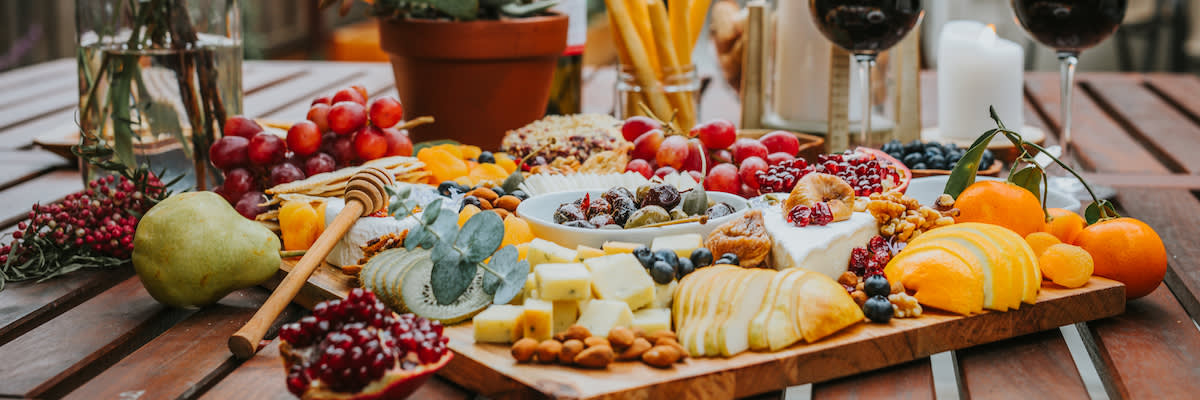 tablescape with food